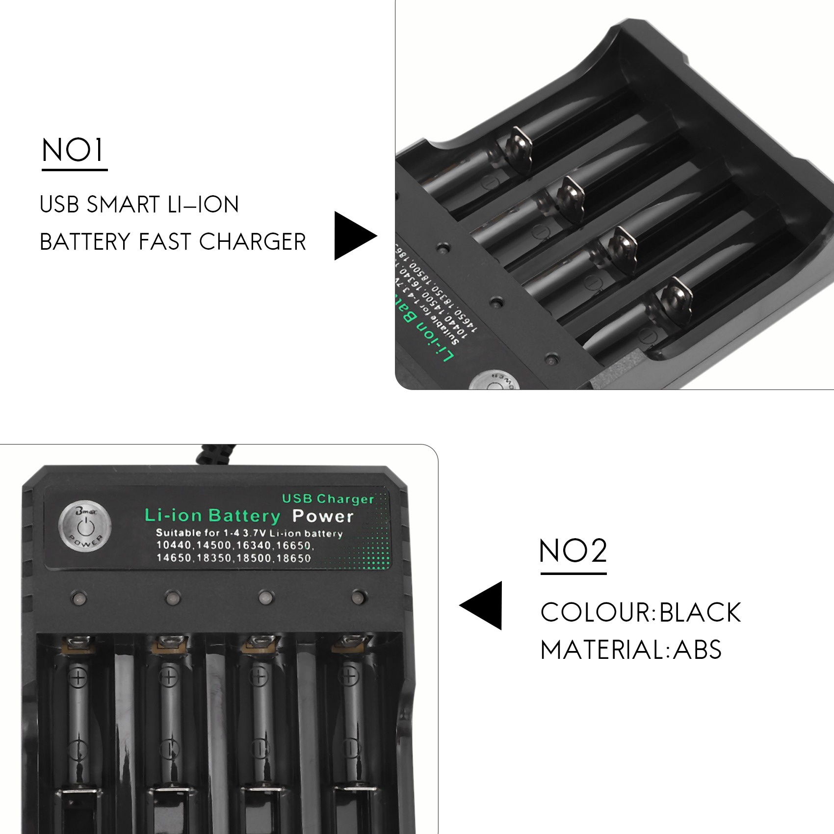 Compatible 18650 Lithium Batte - Usb Charger review and price