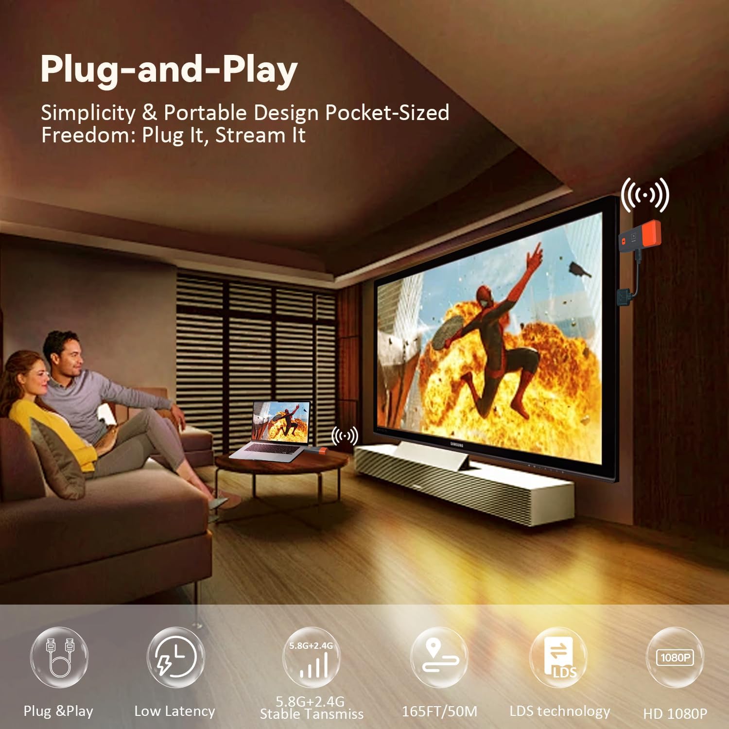 50M Wireless Transmission Vide - Hdmi Adapter review and price