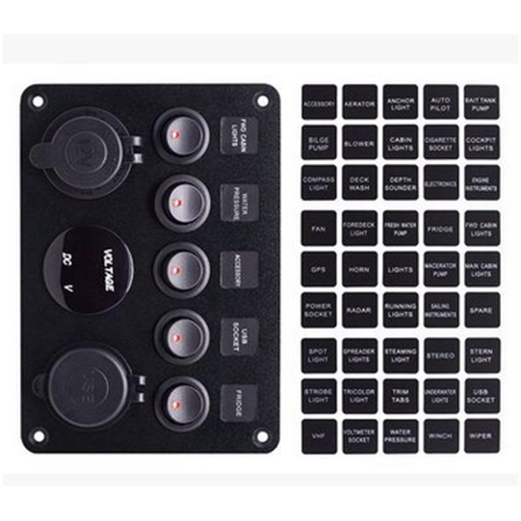 ABS Plastic 5 Gang Switch Pane - Usb Charger review and price