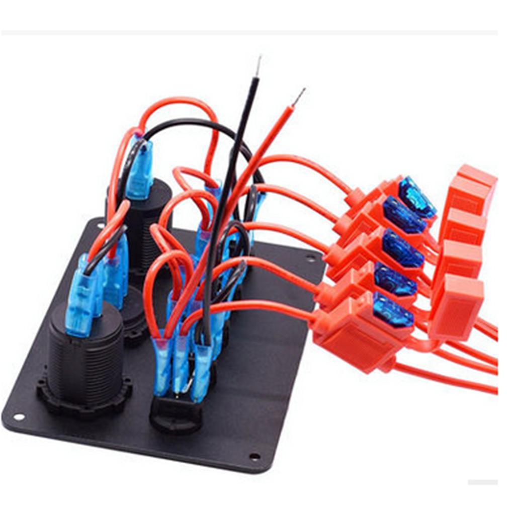 ABS Plastic 5 Gang Switch Pane - Usb Charger review and price