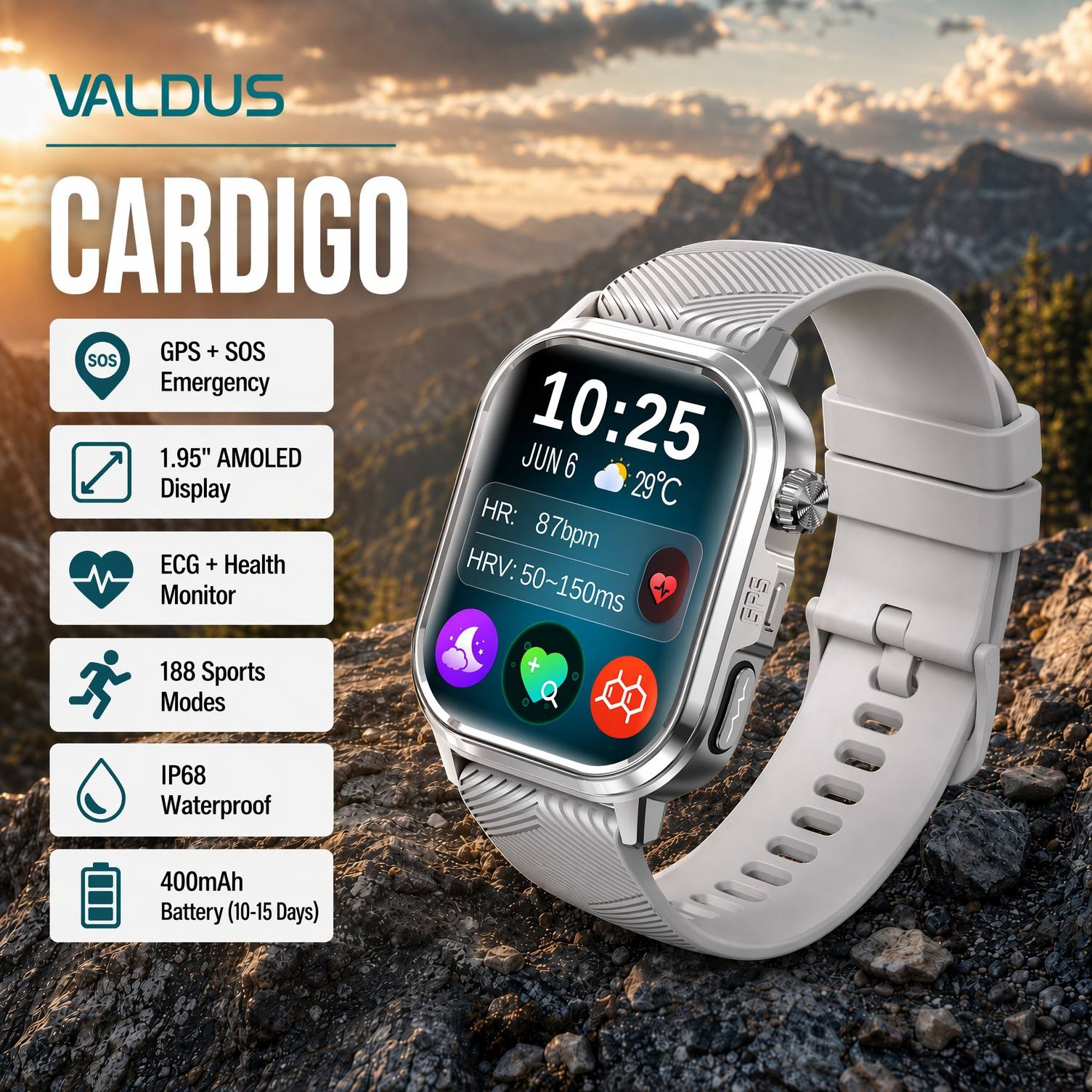 VALDUS CARDIGO Men Women ECG H - Smart Watch review and price