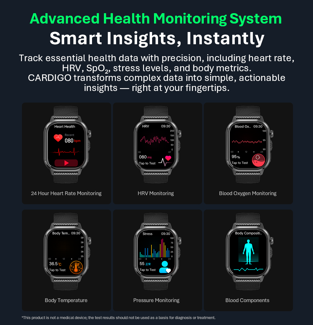VALDUS CARDIGO Men Women ECG H - Smart Watch review and price